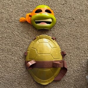 Teenage Mutant Ninja Turtle Green & Orange Kids Ninja Turtle Mask & Shield 2Pc